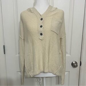 Uncharted Threads- Women's Cream Hooded Sweater